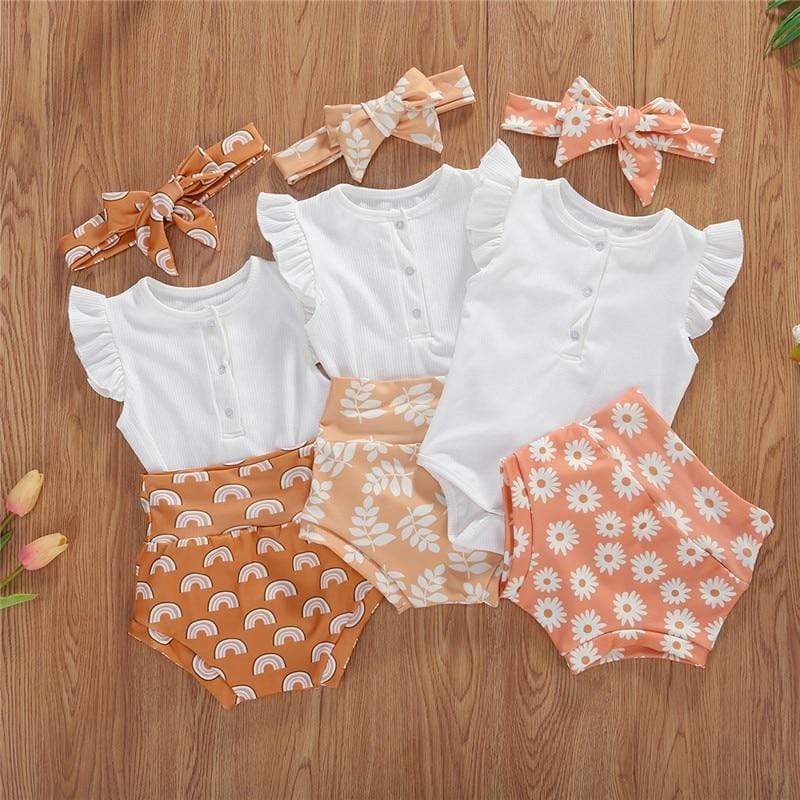 Ruffles Sleeve Romper Outfit