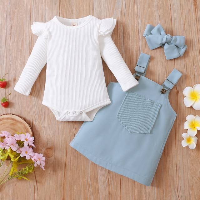 Candy Color Dungaree Dress Outfit