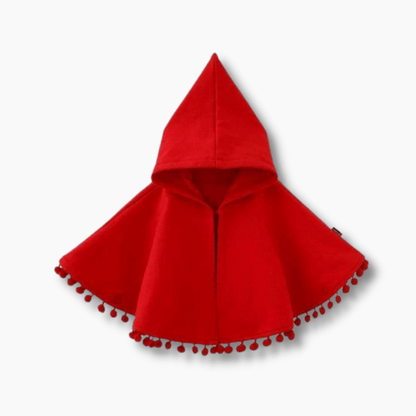 Toddler Girls Red Hooded Cape