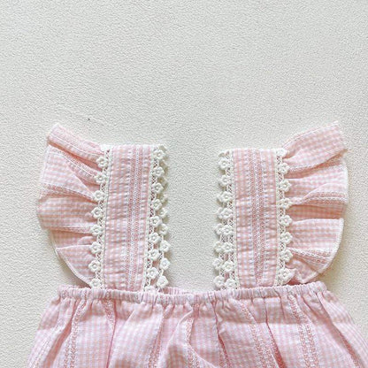 Vintage Floral Embroidered Romper