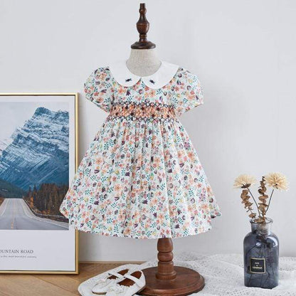 Vintage Floral Smock Dress
