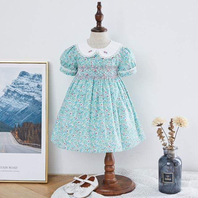 Vintage Floral Smock Dress