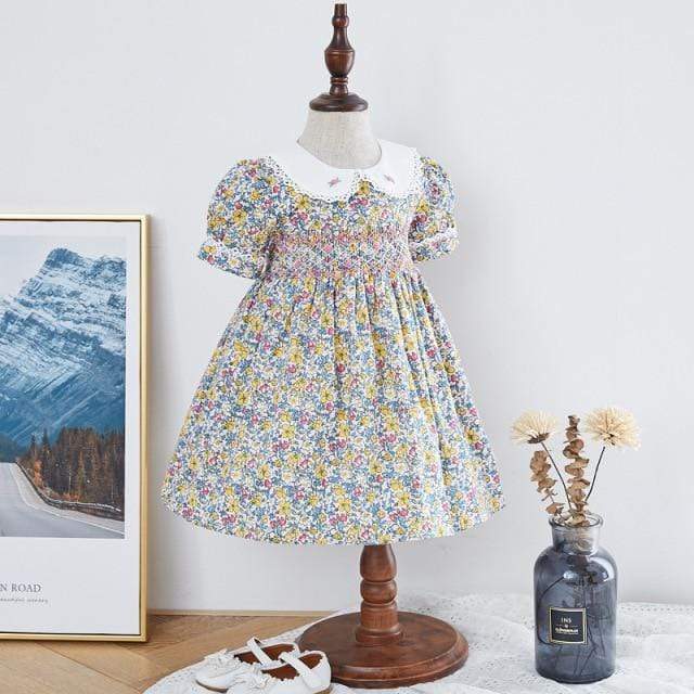 Vintage Floral Smock Dress