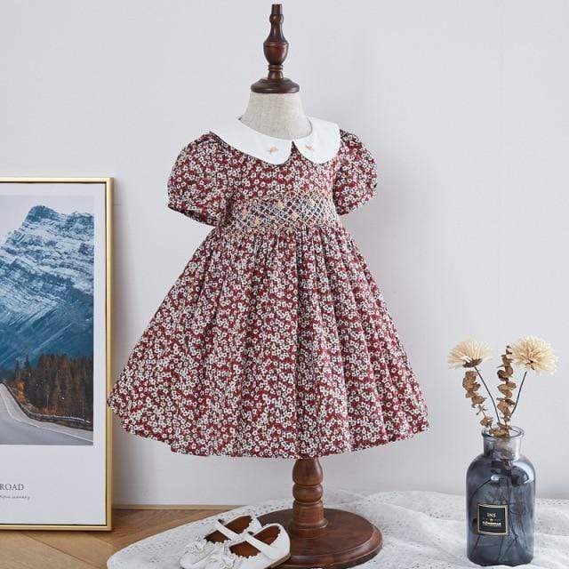 Vintage Floral Smock Dress