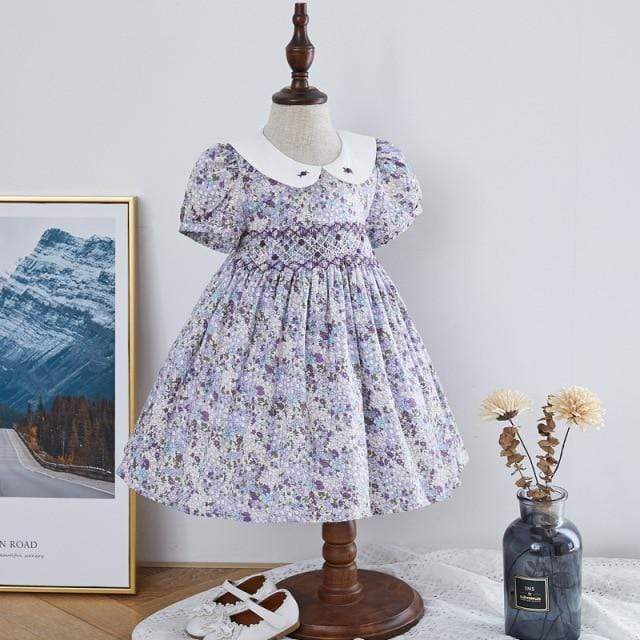 Vintage Floral Smock Dress