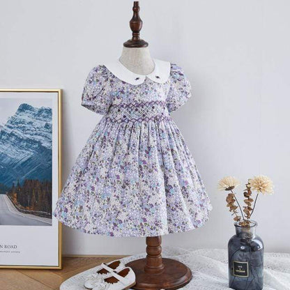 Vintage Floral Smock Dress