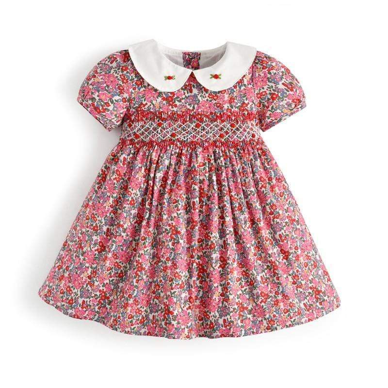 Vintage Floral Smock Dress