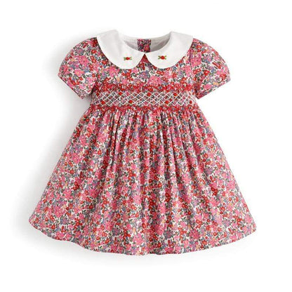 Vintage Floral Smock Dress