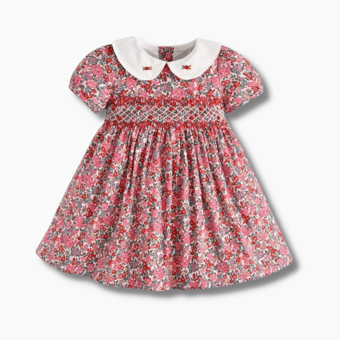 Vintage Floral Smock Dress