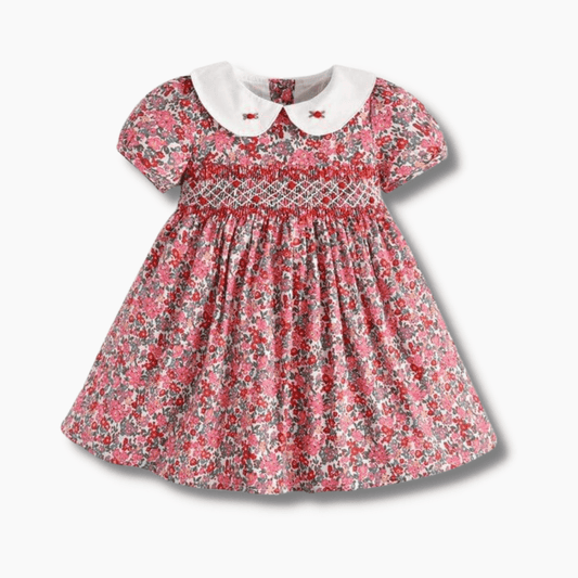 Vintage Floral Smock Dress