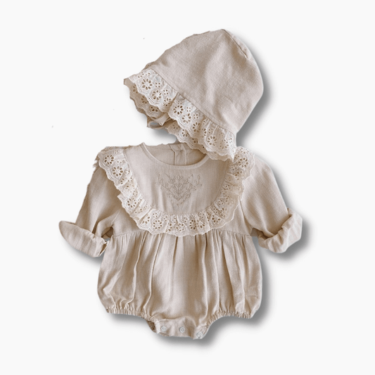 Vintage Lace Romper and Hat