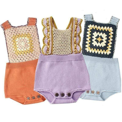 Vintage Style Knitted Romper