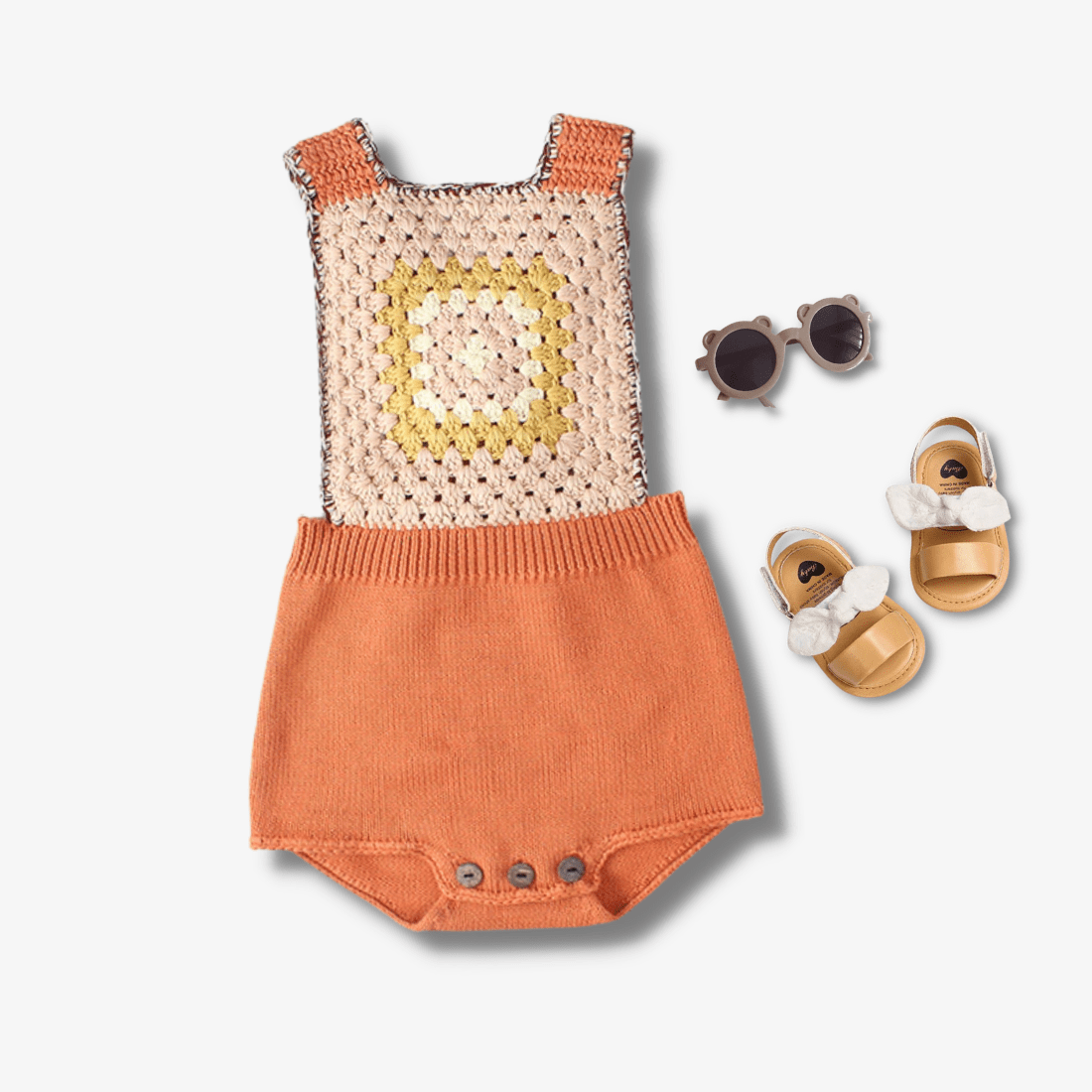 Vintage Style Knitted Romper