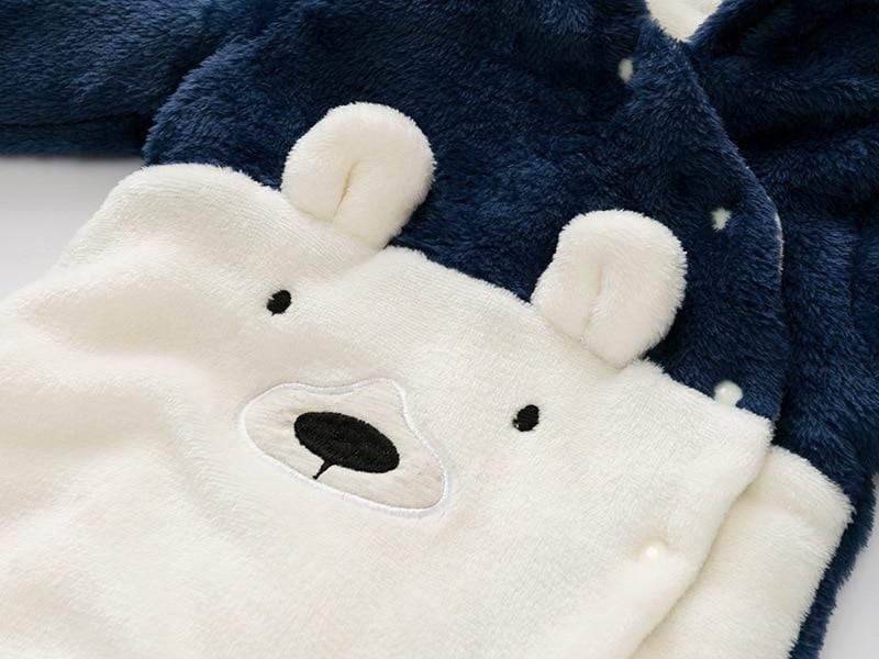 Winter Fleece Bear Jumpsuit